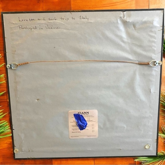 VINTAGE Italian Framed Tapestry – Madonna and Child – 15 1/4” x 14 3/4” - Picture 5 of 10